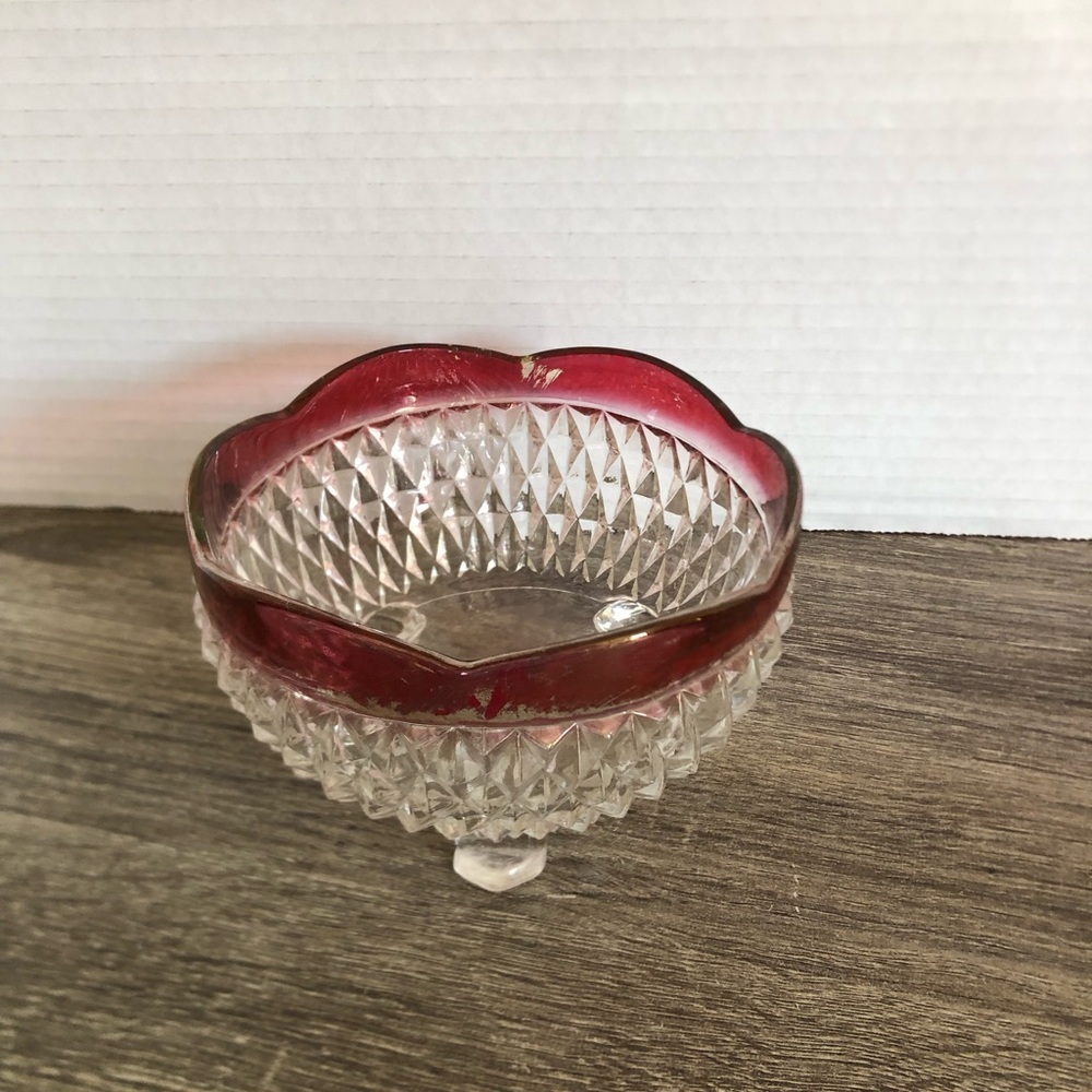 Vtg Indiana Glass Kings Crown Candy Bowl